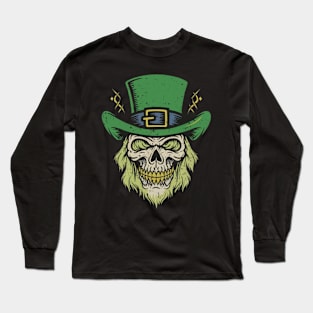 Leprechaun skull Long Sleeve T-Shirt